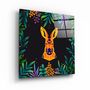 Autres décorations murales - Animal Republic-Kangaroo Designer's Collection Décoration murale en verre 80CMX80CM - ARTDESIGNA