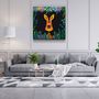 Autres décorations murales - Animal Republic-Kangaroo Designer's Collection Décoration murale en verre 80CMX80CM - ARTDESIGNA