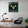 Other wall decoration - Animal Republic-DeerDesigners Collection Glass Wall Art 80CMX80CM - ARTDESIGNA