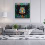 Autres décorations murales - Animal Republic Iguana Designer's Collection Décoration murale en verre 80CMX80CM - ARTDESIGNA
