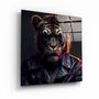 Autres décorations murales - Art mural en verre de la collection Tiger Monkey Designer 80CMX80CM - ARTDESIGNA
