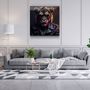 Autres décorations murales - Art mural en verre de la collection Tiger Monkey Designer 80CMX80CM - ARTDESIGNA