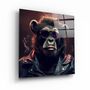 Other wall decoration - Bear Monkey Designers Collection Glass Wall Art 80CMX80CM - ARTDESIGNA