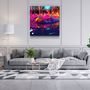 Autres décorations murales - Paint Drops V2 Designers Collection Décoration murale en verre 80CMX80CM - ARTDESIGNA