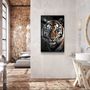 Autres décorations murales - Yeux bleus - TigerDesigners Collection Art mural en verre 110CMx70CM - ARTDESIGNA