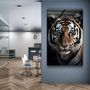 Autres décorations murales - Yeux bleus - TigerDesigners Collection Art mural en verre 110CMx70CM - ARTDESIGNA