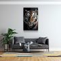 Autres décorations murales - Yeux bleus - TigerDesigners Collection Art mural en verre 110CMx70CM - ARTDESIGNA