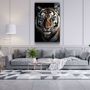 Autres décorations murales - Yeux bleus - TigerDesigners Collection Art mural en verre 110CMx70CM - ARTDESIGNA