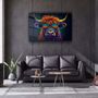 Other wall decoration - Cool BullDesigners Collection Glass Wall Art  110CMx70CM - ARTDESIGNA