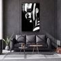 Autres décorations murales - Art mural en verre de la collection du designer noir et blanc 110CMx70CM - ARTDESIGNA
