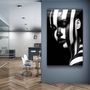 Autres décorations murales - Art mural en verre de la collection du designer noir et blanc 110CMx70CM - ARTDESIGNA
