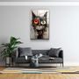 Autres décorations murales - Art mural en verre de la collection de designers de chats abstraits 110CMx70CM - ARTDESIGNA