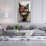 Autres décorations murales - Art mural en verre de la collection de designers de chats abstraits 110CMx70CM - ARTDESIGNA