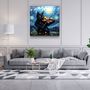 Other wall decoration - Van Gogh's Cat Designers Collection Glass Wall Art 80CMX80CM - ARTDESIGNA