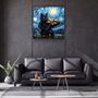 Other wall decoration - Van Gogh's Cat Designers Collection Glass Wall Art 80CMX80CM - ARTDESIGNA