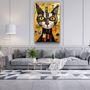Autres décorations murales - Art mural en verre de la collection de designers de chats égyptiens 110CMx70CM - ARTDESIGNA