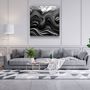 Autres décorations murales - Art mural en verre de la collection Designers Layers grises 80CMX80CM - ARTDESIGNA