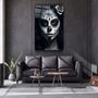 Other wall decoration - Sugar Skull Make UpDesigners Collection Glass Wall Art 110CMx70CM - ARTDESIGNA