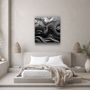 Autres décorations murales - Art mural en verre de la collection Designers Layers grises 80CMX80CM - ARTDESIGNA