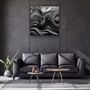Autres décorations murales - Art mural en verre de la collection Designers Layers grises 80CMX80CM - ARTDESIGNA