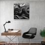 Autres décorations murales - Art mural en verre de la collection Designers Layers grises 80CMX80CM - ARTDESIGNA