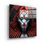 Autres décorations murales - Art mural en verre de la collection Red Queen Designers 80CMX80CM - ARTDESIGNA