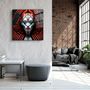 Autres décorations murales - Art mural en verre de la collection Red Queen Designers 80CMX80CM - ARTDESIGNA
