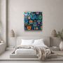 Other wall decoration - Masks Designers Collection Glass Wall Art 80CMX80CM - ARTDESIGNA
