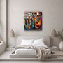 Other wall decoration - Abstract Faces Designers Collection Glass Wall Art 80CMX80CM - ARTDESIGNA
