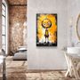 Autres décorations murales - Toujours heureux de vous voir | Art mural en verre de la collection Designers  110CMx70CM - ARTDESIGNA