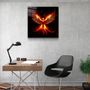 Other wall decoration - Phoenix - Guard of the Secret World Designers Collection Glass Wall Art 100CMx100CM - ARTDESIGNA