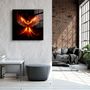 Other wall decoration - Phoenix - Guard of the Secret World Designers Collection Glass Wall Art 100CMx100CM - ARTDESIGNA