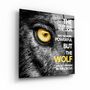 Other wall decoration - The Wolf - Designers Collection Glass Wall Art 100CMx100CM - ARTDESIGNA