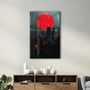 Other wall decoration - Red Moon over the City - Designers Collection Glass Wall Art 110CMx70CM - ARTDESIGNA