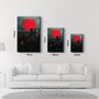 Other wall decoration - Red Moon over the City - Designers Collection Glass Wall Art 110CMx70CM - ARTDESIGNA