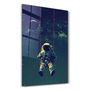 Other wall decoration - Astronaut on Swing - Designers Collection Glass Wall Art 110CMx70CM - ARTDESIGNA