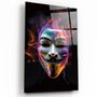 Other wall decoration - Salvador Mask with Neon Smokes Designers Collection Glass Wall Art 110CMx70CM - ARTDESIGNA