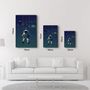Other wall decoration - Astronaut on Swing - Designers Collection Glass Wall Art 110CMx70CM - ARTDESIGNA