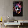 Other wall decoration - Salvador Mask with Neon Smokes Designers Collection Glass Wall Art 110CMx70CM - ARTDESIGNA