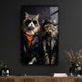 Other wall decoration - Cool Cat BrothersDesigners Collection Glass Wall Art  110CMx70CM - ARTDESIGNA