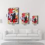 Autres décorations murales - Banksy - Suivez vos rêves singe | Art mural en verre 110CMx70CM - ARTDESIGNA