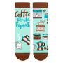Socks - Arty Coffee Cotton Socks - PIRIN HILL