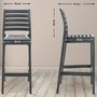 Kitchens furniture - Ares Stackable Bar Stool - Dark Grey - VIBORR