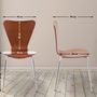 Office seating - Calisto Stackable Kitchen Chair - Brown Wood and Chrome Metal - VIBORR