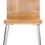 Kitchens furniture - Pepe wood and metal visitor chair - Oak - VIBORR