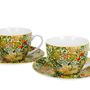 Tea and coffee accessories - W.Morris golden lily of 2 espresso cups - KARENA INTERNATIONAL