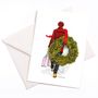Autres décorations de Noël - Carte de Noël avec enveloppe | Il fait des achats de Noël - LUETTEBLUETEN