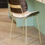 Stools for hospitalities & contracts - Esco barchair gold - ebony - ARIANESKÉ