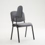 Office seating - Ken Visitor Chair with Tablet - Grey - VIBORR
