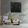 Other wall decoration - "Smoked Black Wall Sculpture: Wall Hanger Set Premium Wood Handmade Limited Edition" 100CMX100CM - ARTDESIGNA